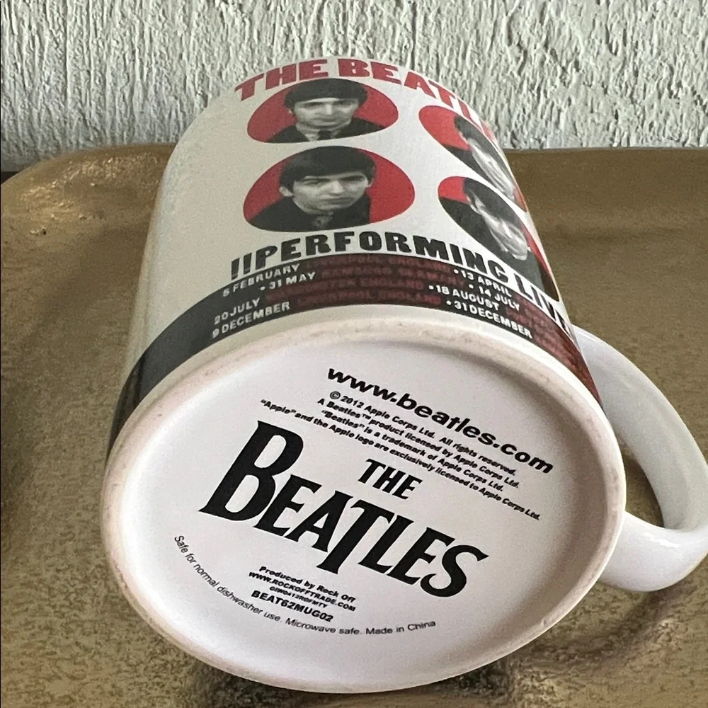 #1393=The Beatles White Mug - Picture 2 of 11